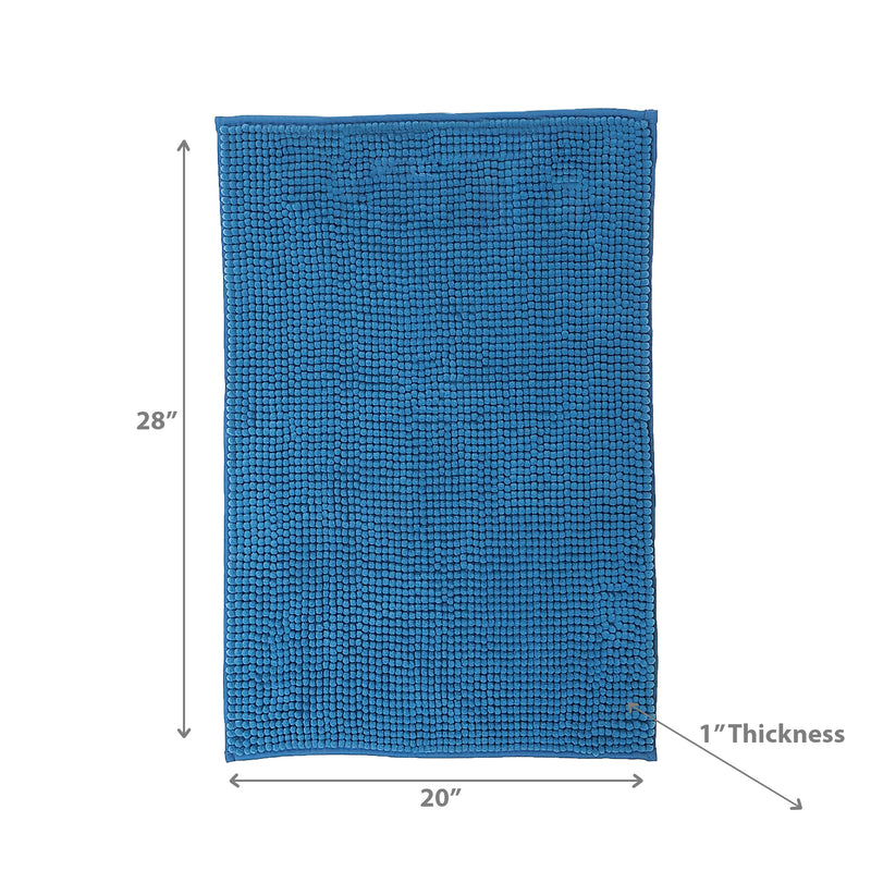 Solid Color Cheniile Bath Mat 20"X28"