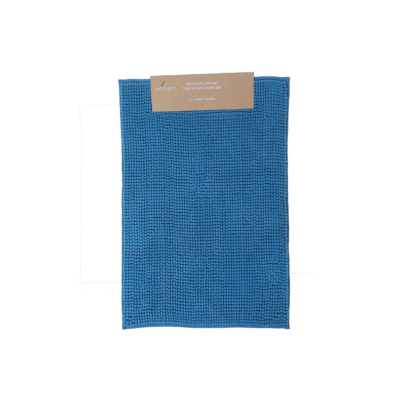 Solid Color Cheniile Bath Mat 20"X28"