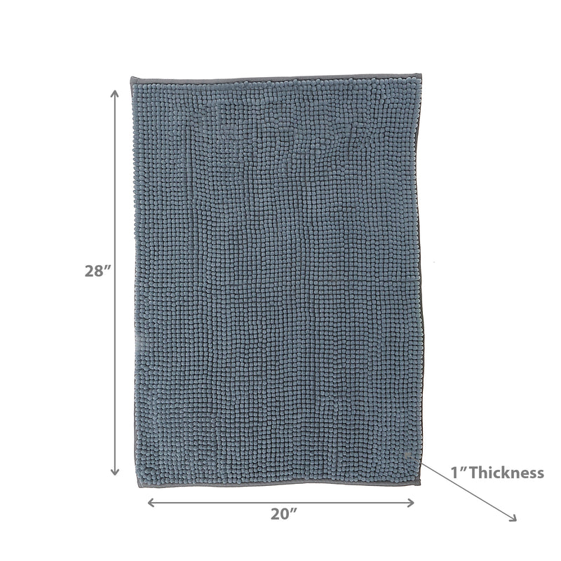 Solid Color Cheniile Bath Mat 20"X28"