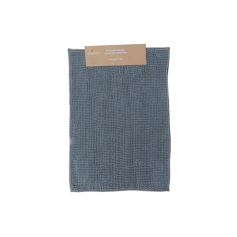 Solid Color Cheniile Bath Mat 20"X28"