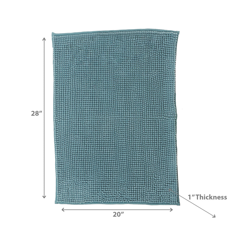 Solid Color Cheniile Bath Mat 20"X28"