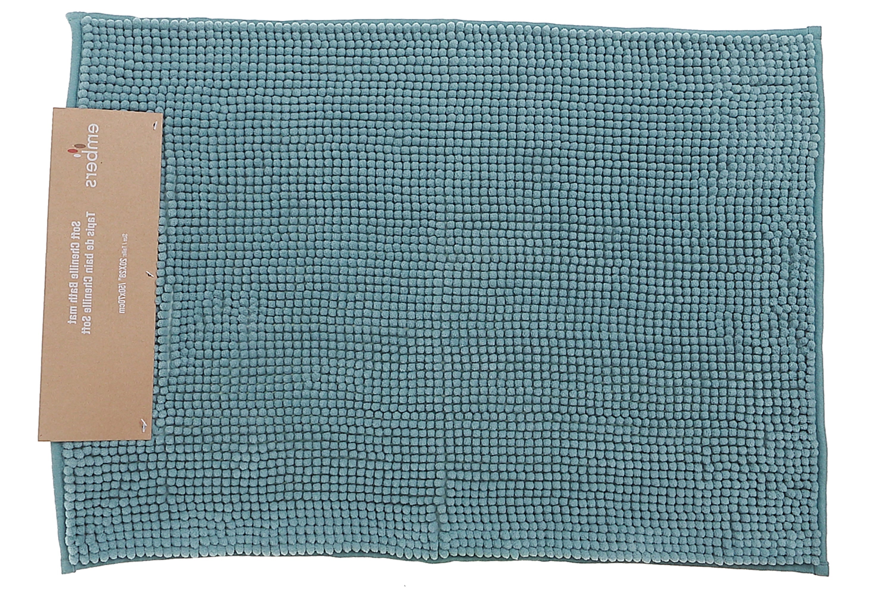 Solid Color Chenille Bath Mat 20 X 28 Inch, Bathroom Rug, Soft Absorbent Floor Mat