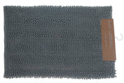 Gray Solid Chenille Bath Mat 20"x32" – Soft Bathroom Rug, Home Decor