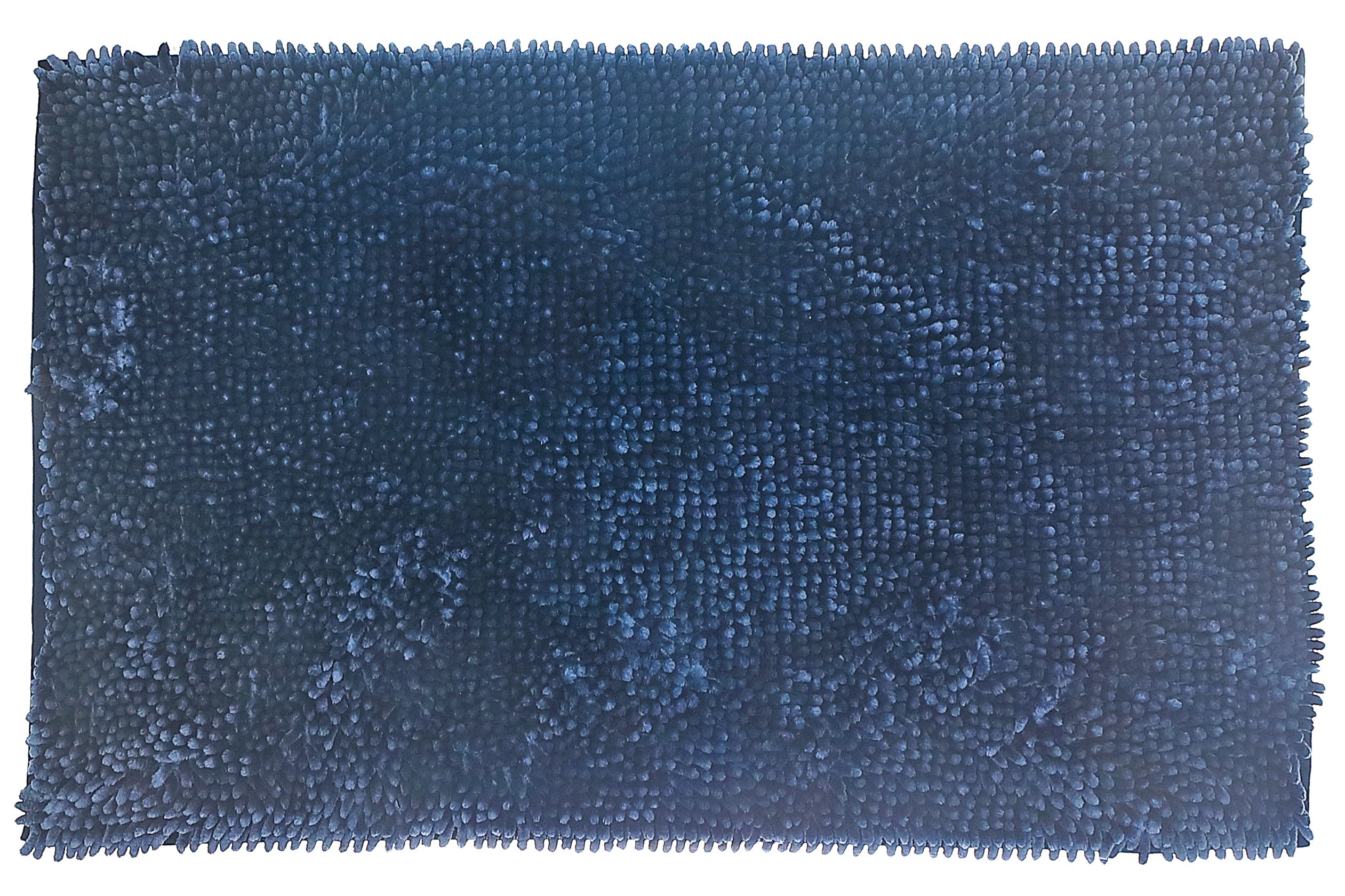Blue Shining Chenille Bath Mat 20"x32" – Soft Bathroom Rug, Home Decor