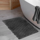 Handwoven Pompom Bath Mat Black 20"X 58"