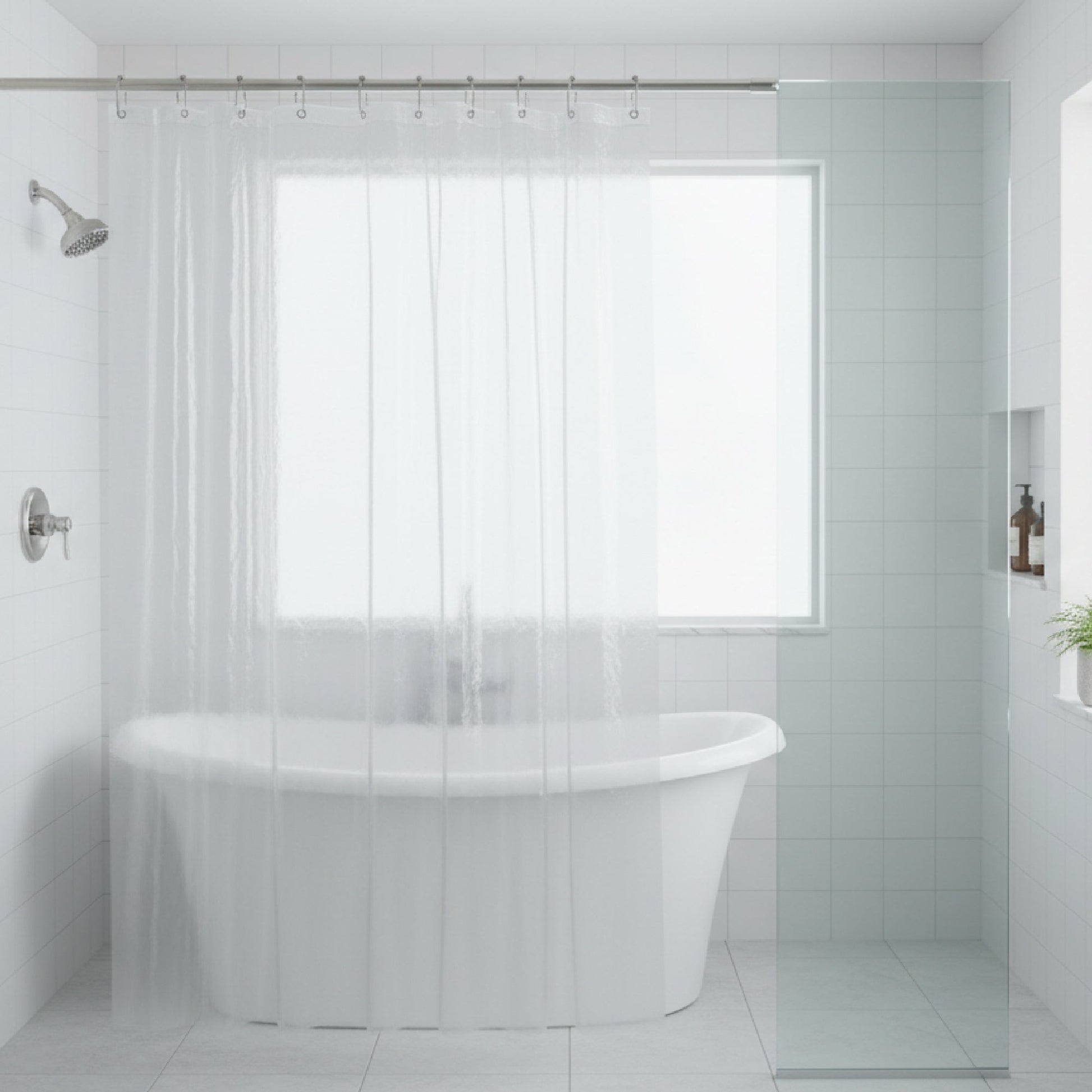 Premium Clear PEVA Shower Liner 72"x72"