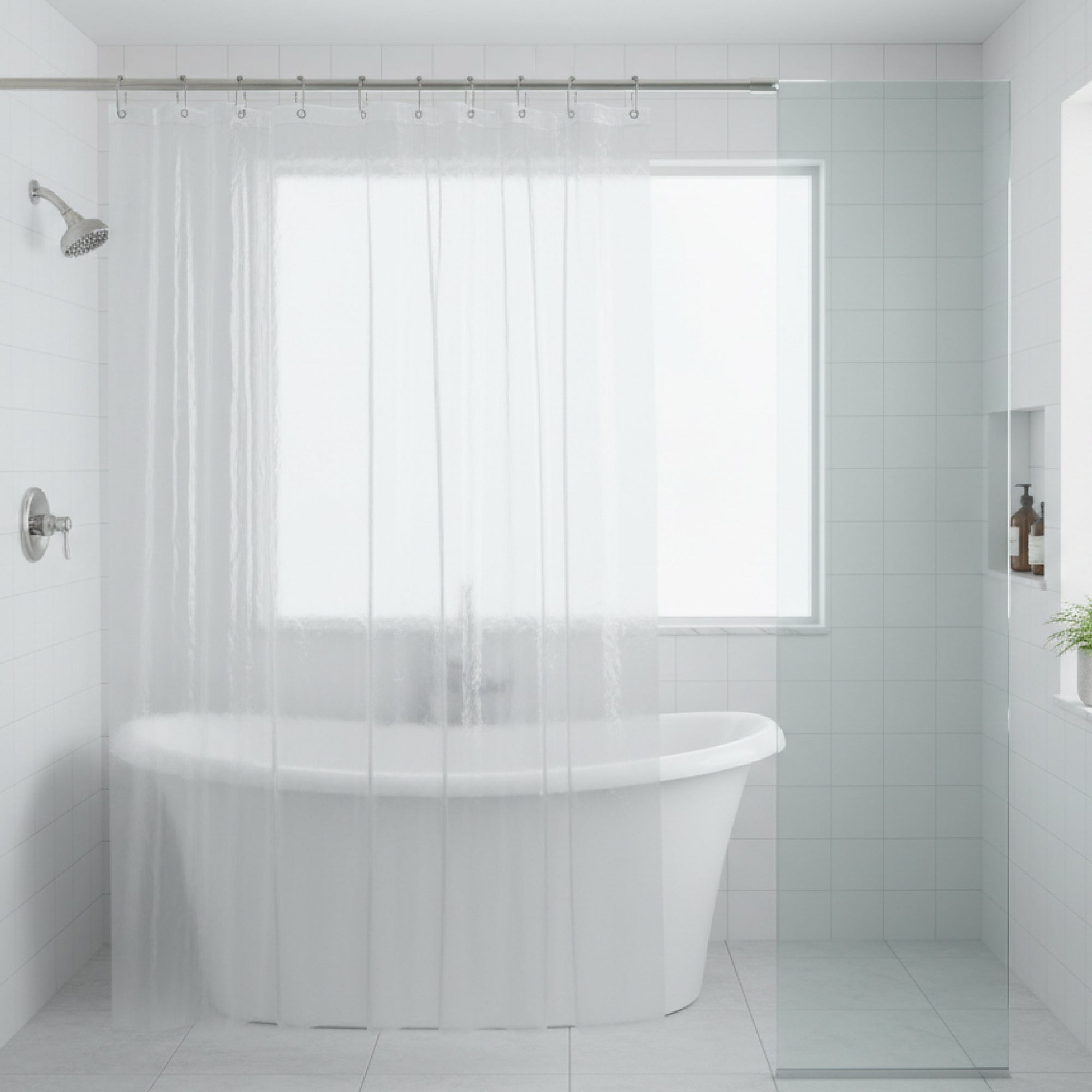 Premium Clear PEVA Shower Liner 72"x72"