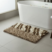 Tonal Tan Poly-Cotton Handwoven Bath Mat