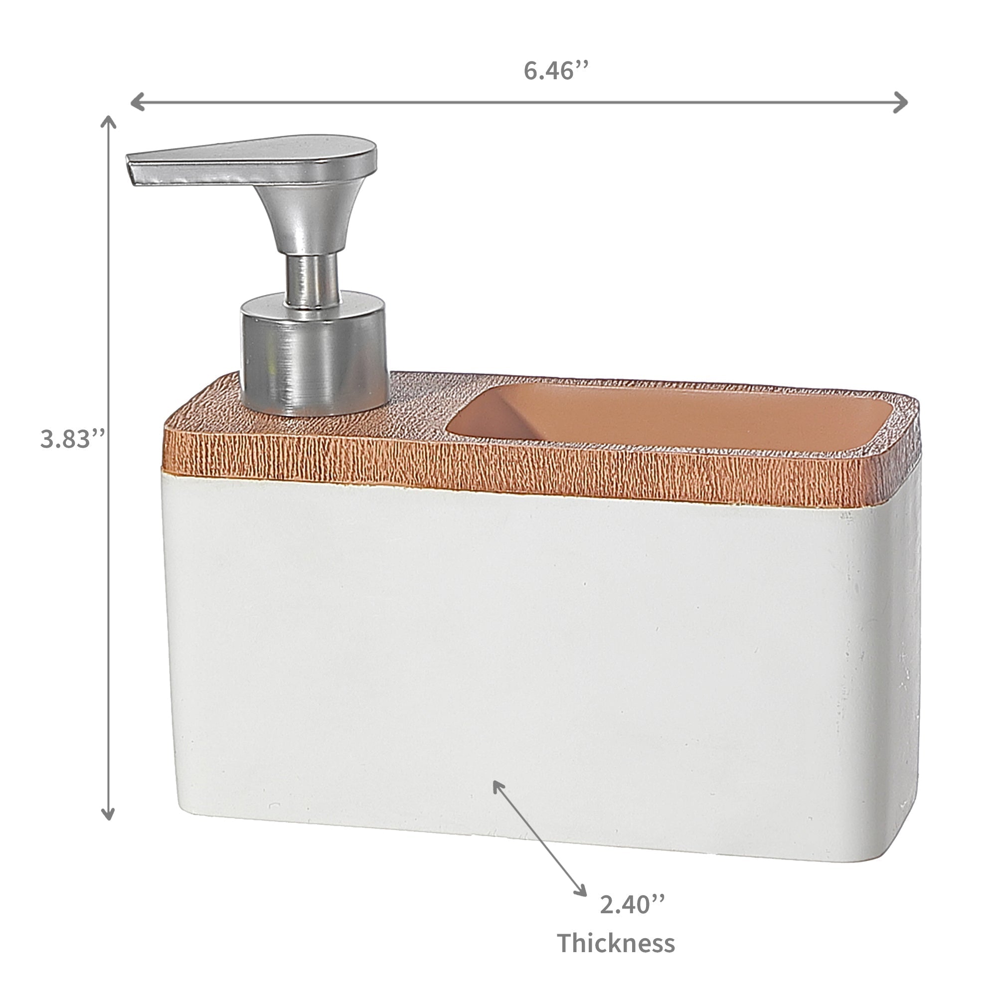 Polyresin Kitchen Sink Soap Dispenser – Bathroom & Kitchen Counter Accessory