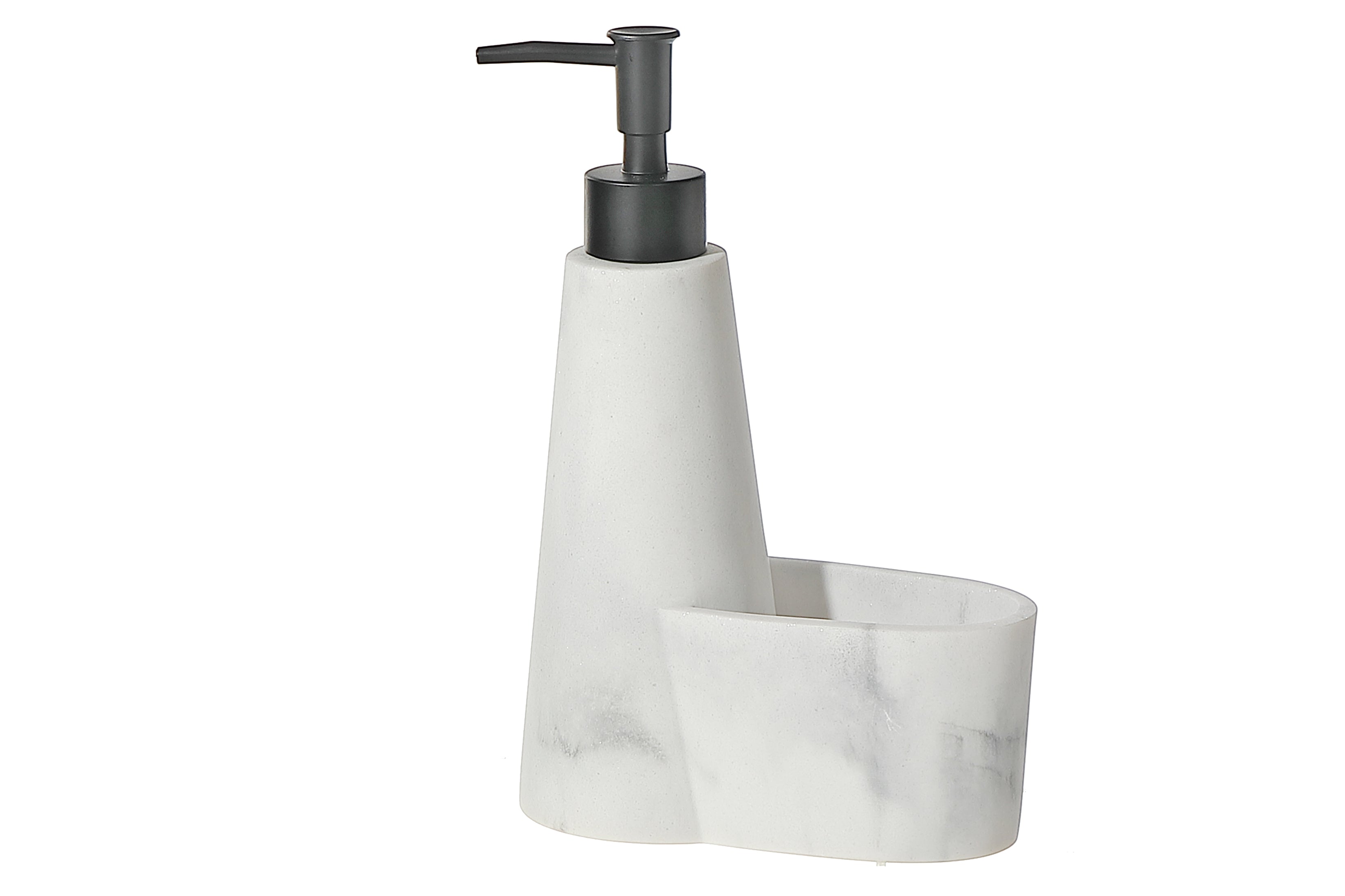 Polyresin Kitchen Sink Soap Dispenser In Marble Finish, Marble Finish Soap Dispenser, Polyresin Kitchen Sink Accessory, Modern Countertop Decor
