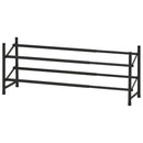 2 Tier Extendable Shoe Rack Black