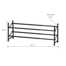 2 Tier Extendable Shoe Rack Black