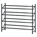 4 Tier Extendable Shoe Rack Black