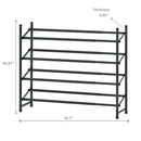 4 Tier Extendable Shoe Rack Black
