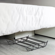Under Bed Black Shoe Storage Rack with Mesh Fabric – Space-Saving Organizer