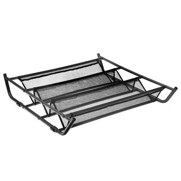 Under Bed Shoe Storage Rack  Black  With Mesh Fabric