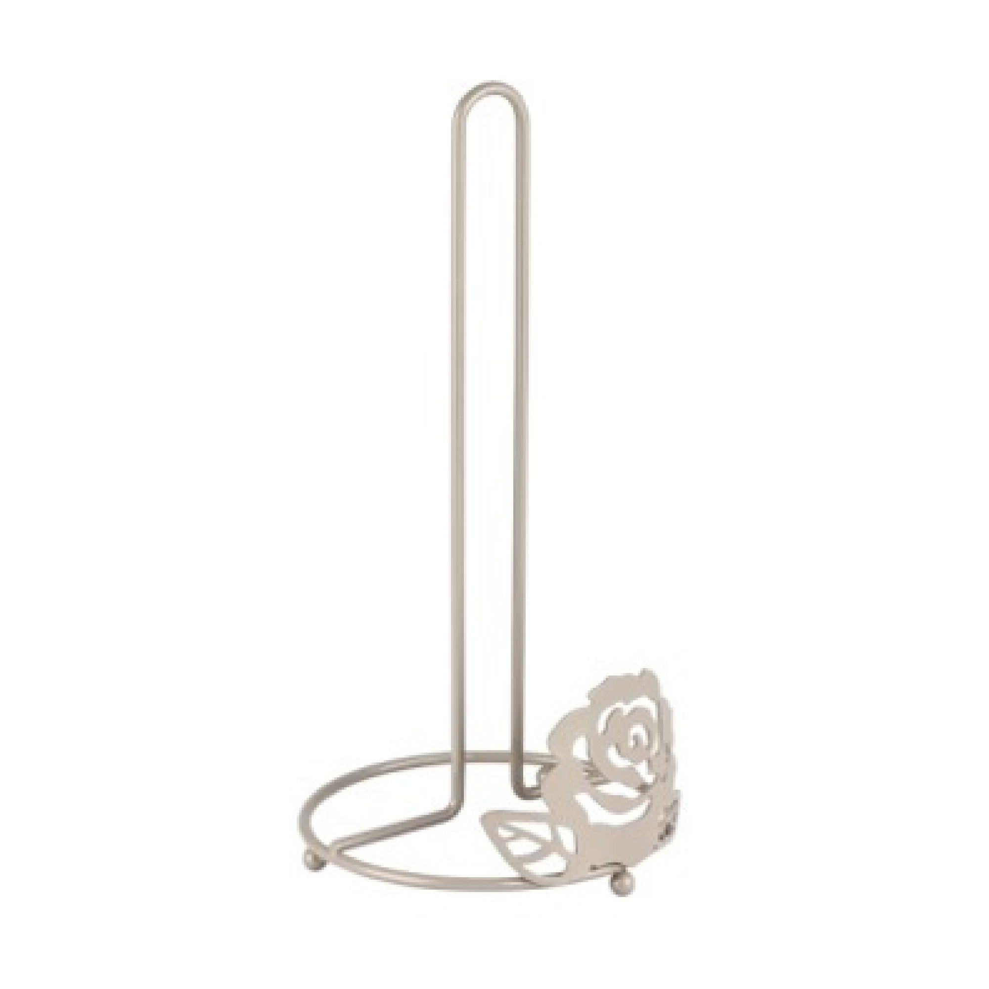 White Rose Paper Towel Holder - Set of 2 Decorative Kitchen Counter Paper Towel Stand