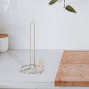 White Rose Paper Towel Holder - Set of 2 Decorative Kitchen Counter Paper Towel Stand