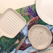 Printed Glass Cutting Board Picnic At Lavender Field - Set of 2 Decorative Kitchen Cutting Board