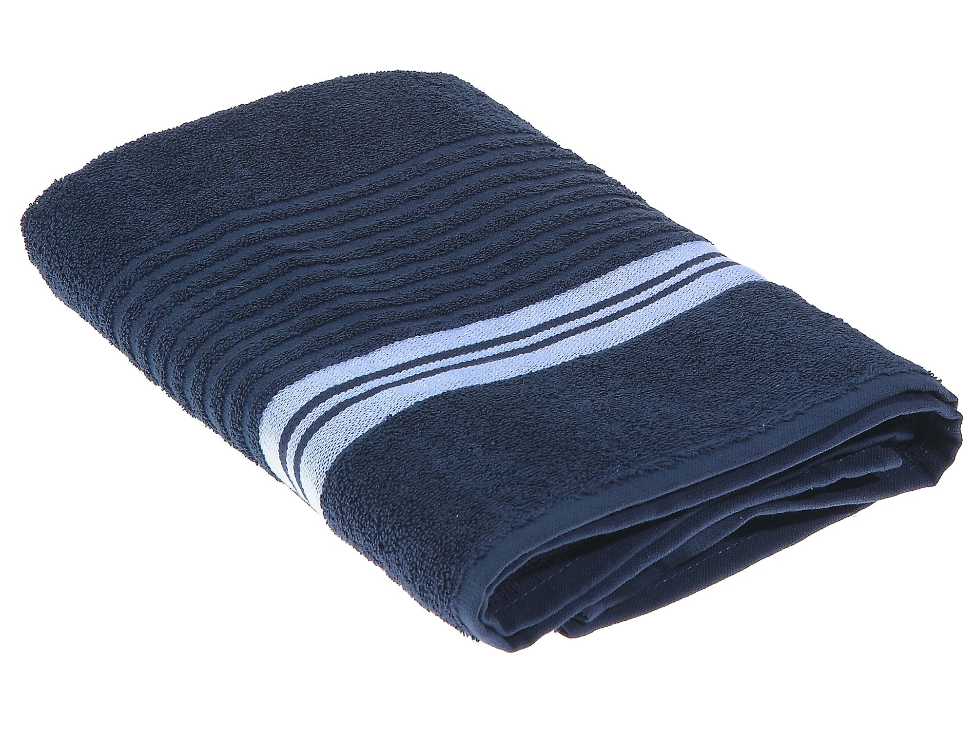 Deluxe Bath Towel (27 X 50) (Navy Blue) - Set of 2