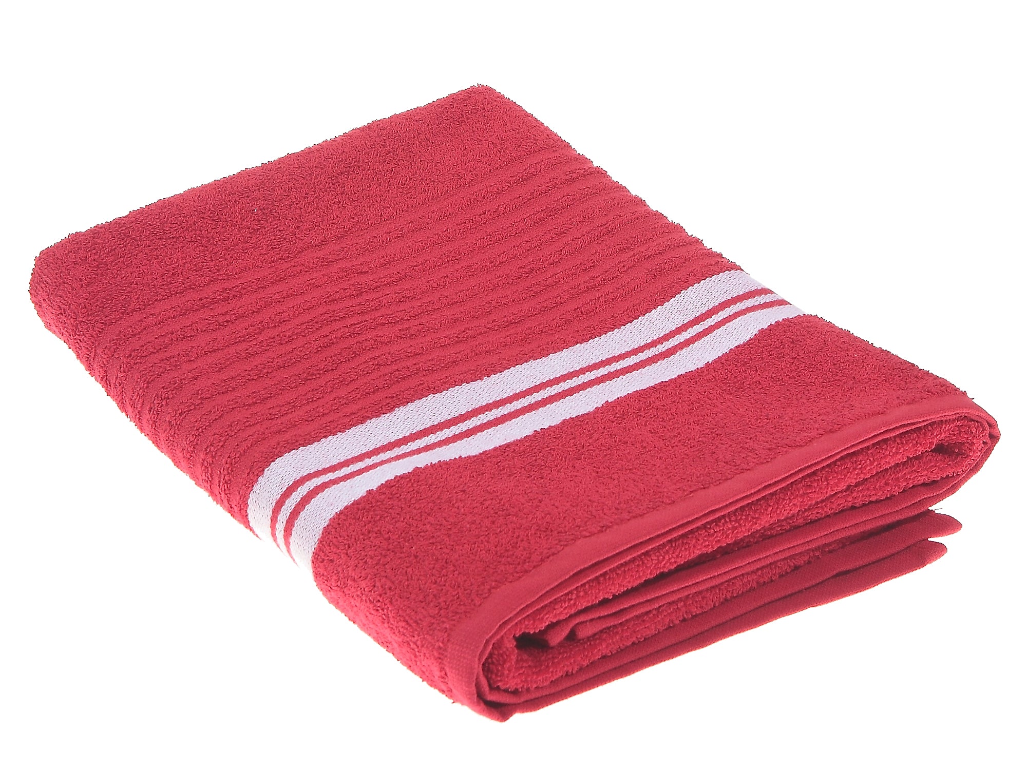 Deluxe Bath Towel (27 X 50) (Red) - Set of 2