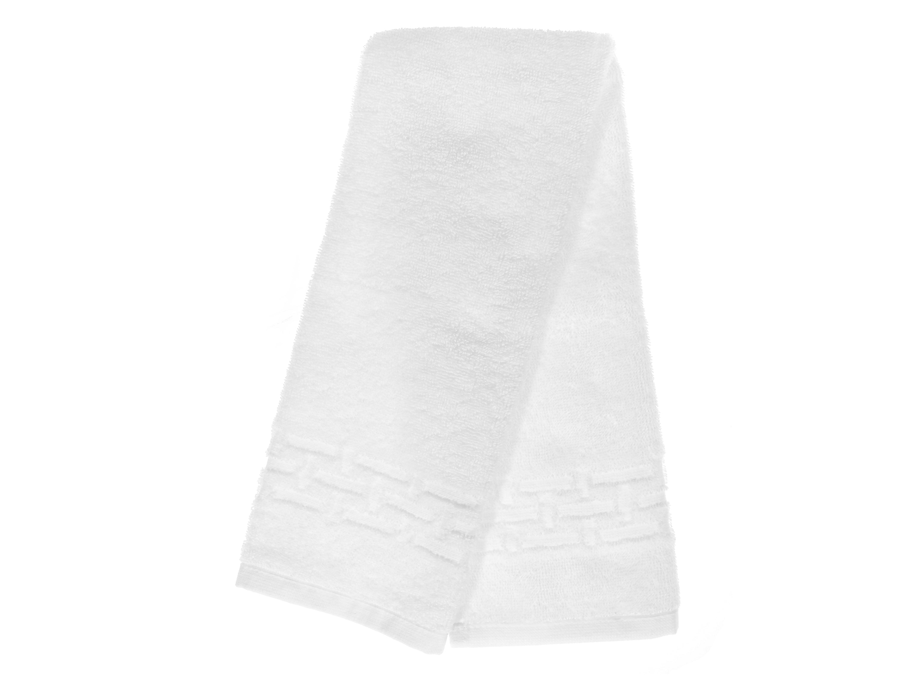 Basketweave Hand Towel (16 X 27) (White) - Set of 6