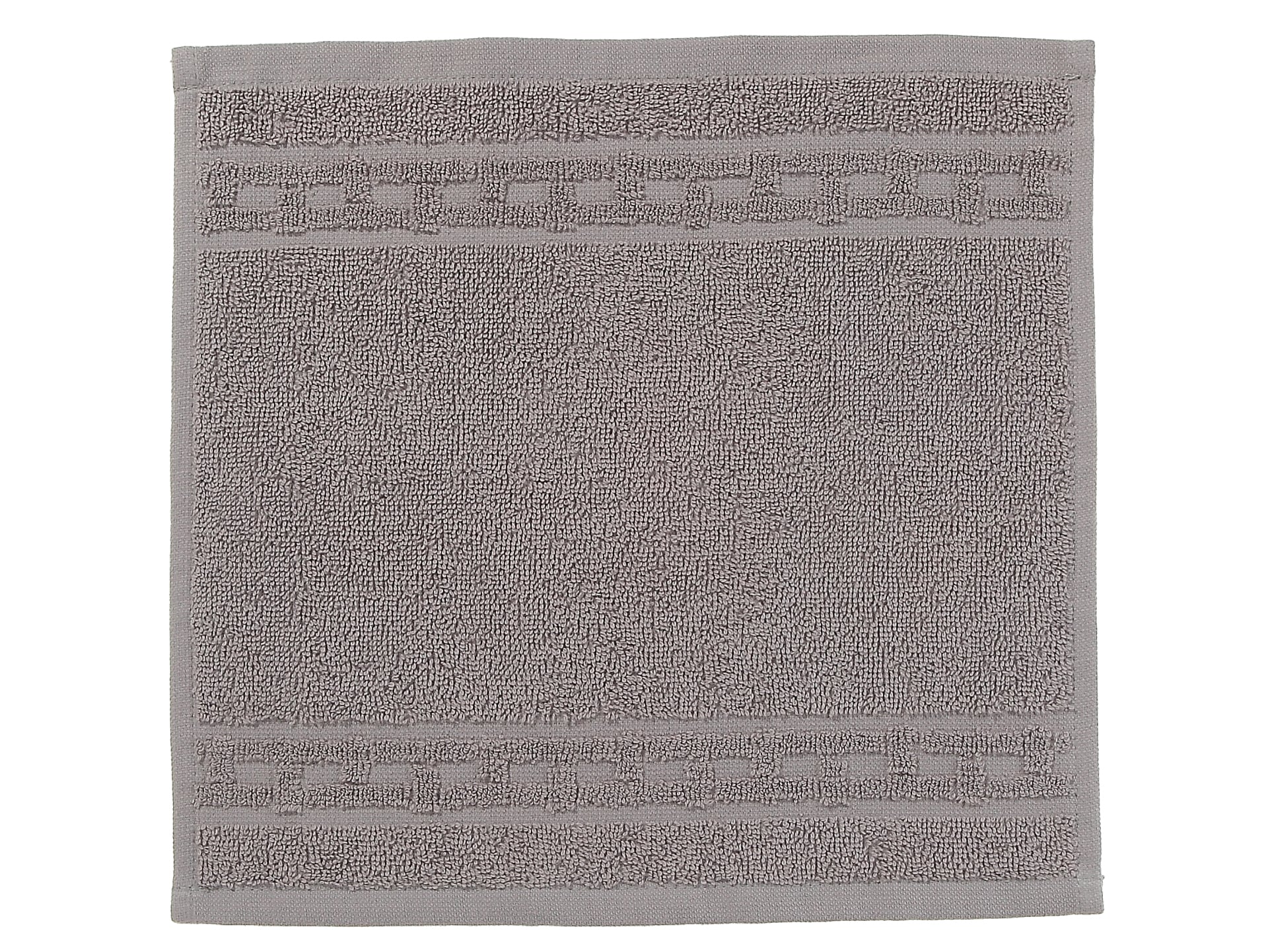 Basketweave Wash Cloth (12 X 12) (Light Gray) - Set of 6