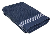 Luxury Stitch Bath Towel (30 X 60) (Blue) - Set of 2