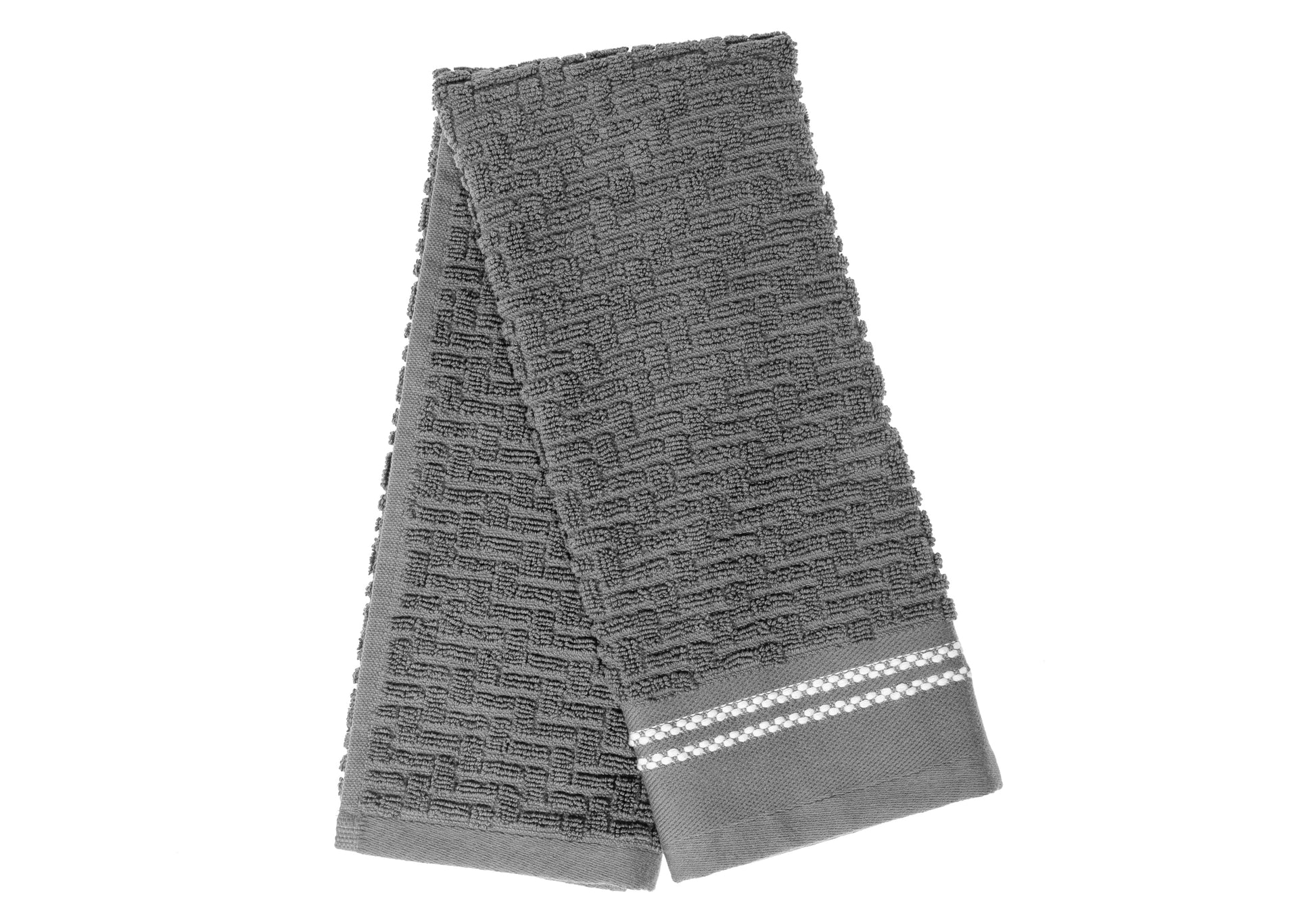 Luxury Stitch Hand Towel (16 X 27) (Cool Gray) - Set of 6
