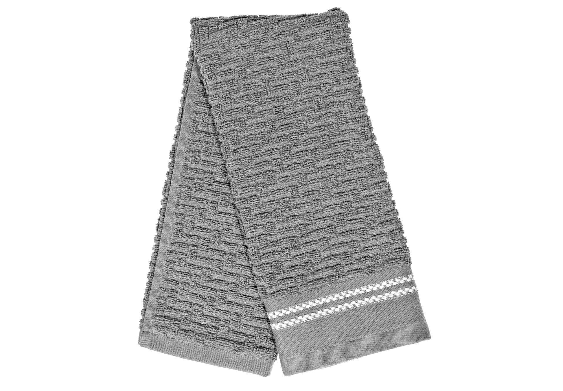 Luxury Stitch Hand Towel (16 X 27) (Light Gray) - Set of 6