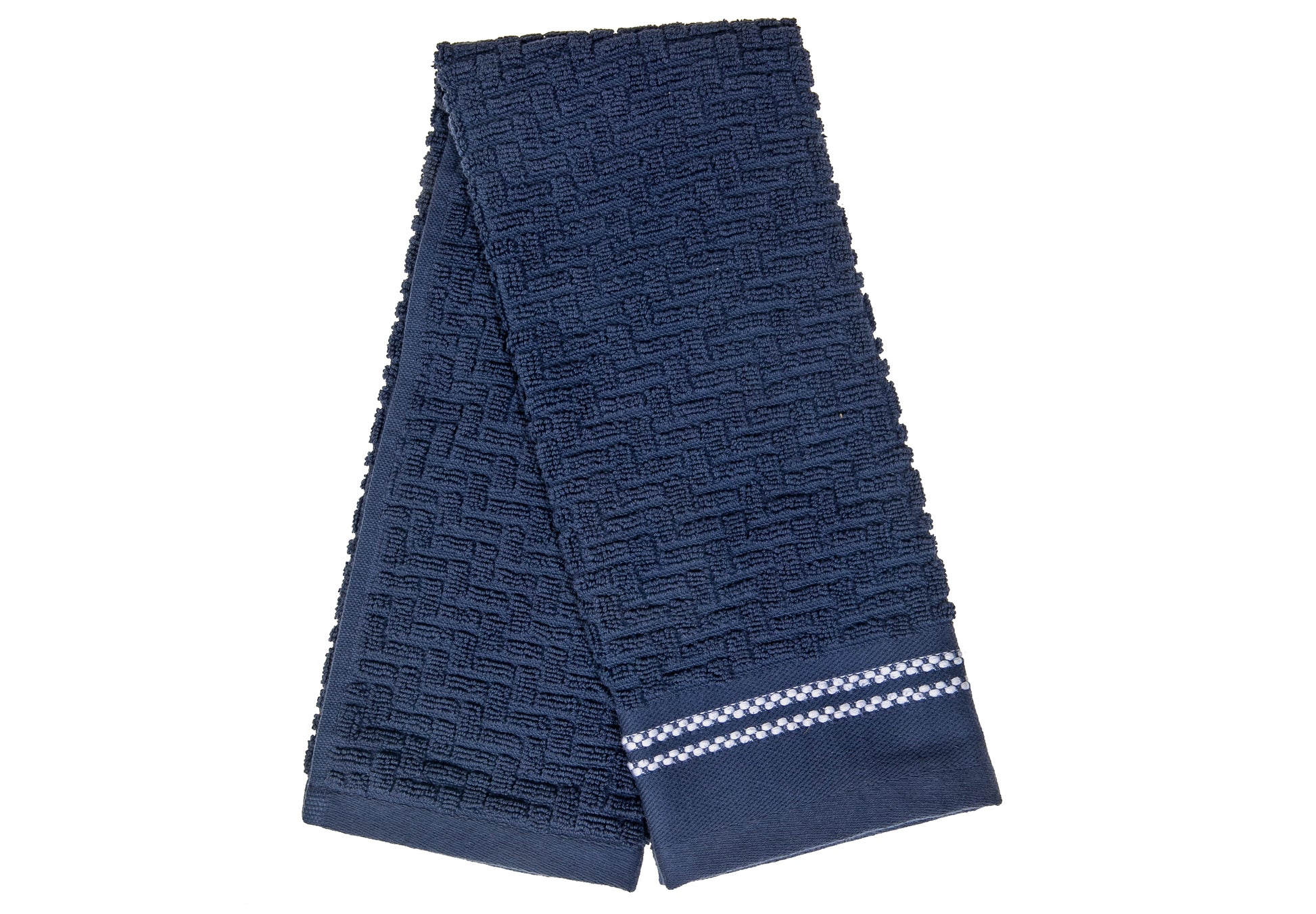 Luxury Stitch Hand Towel (16 X 27) (Blue) - Set of 6