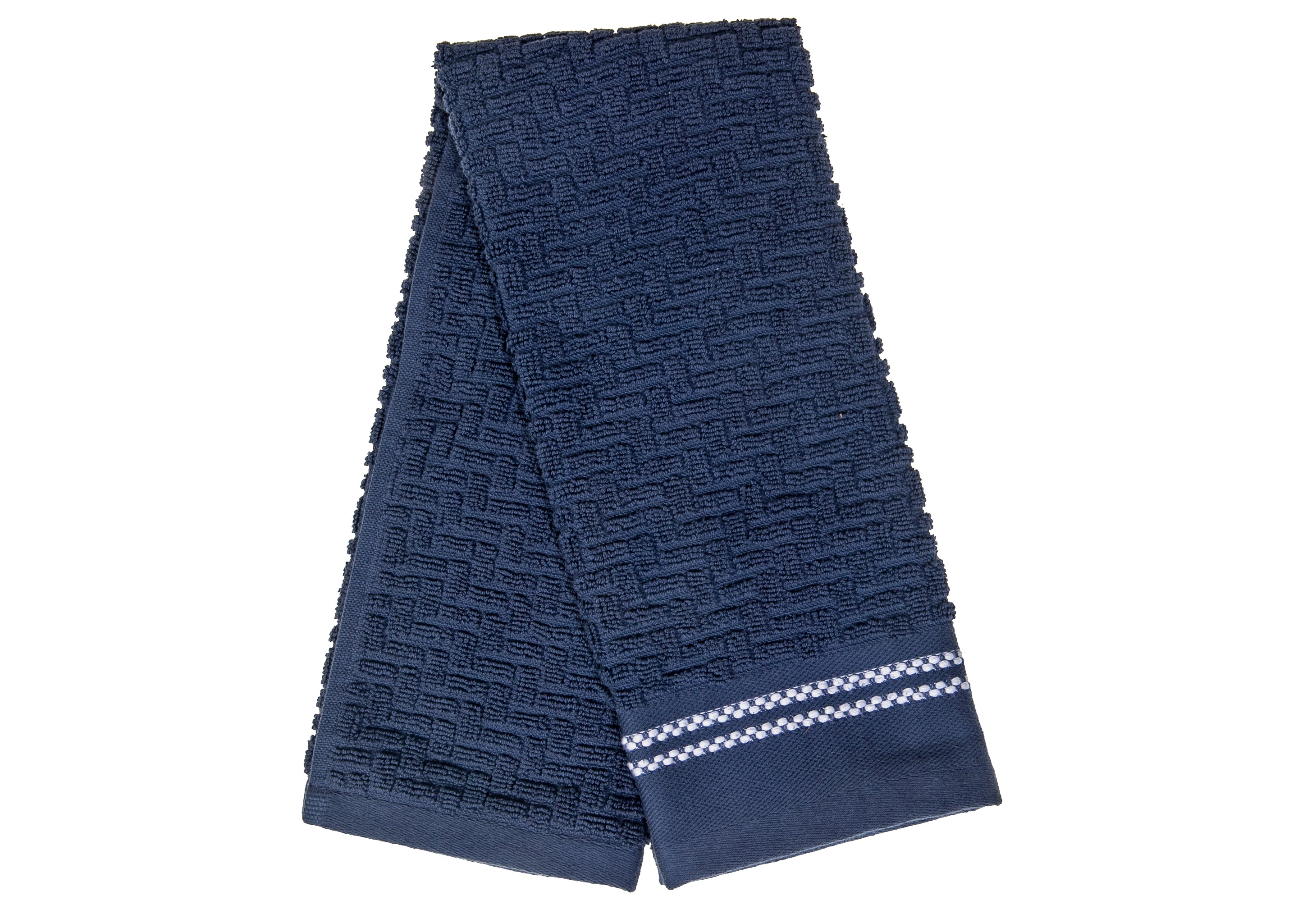 Luxury Stitch Hand Towel (16 X 27) (Blue) - Set of 6