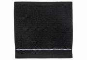 Luxury Stitch Wash Cloth (12 X 12) (Black) - Set of 6