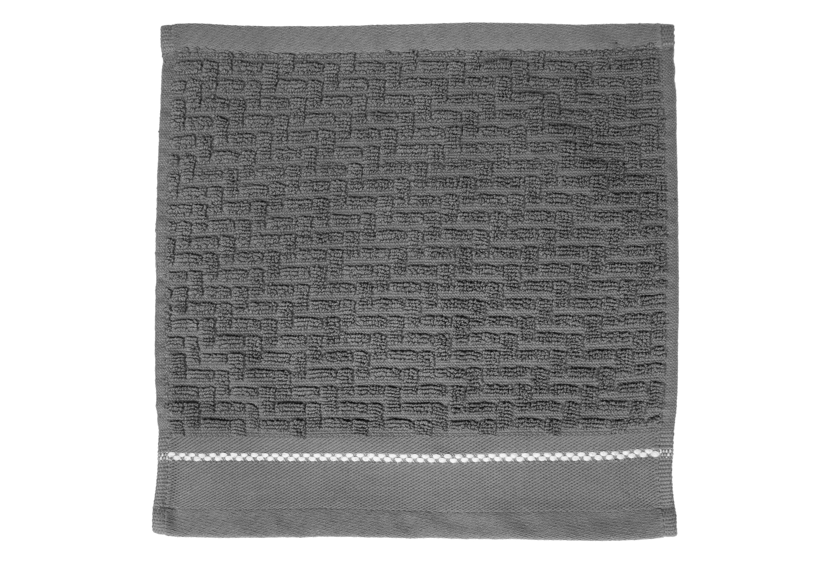 Luxury Stitch Wash Cloth (12 X 12) (Light Gray) - Set of 6