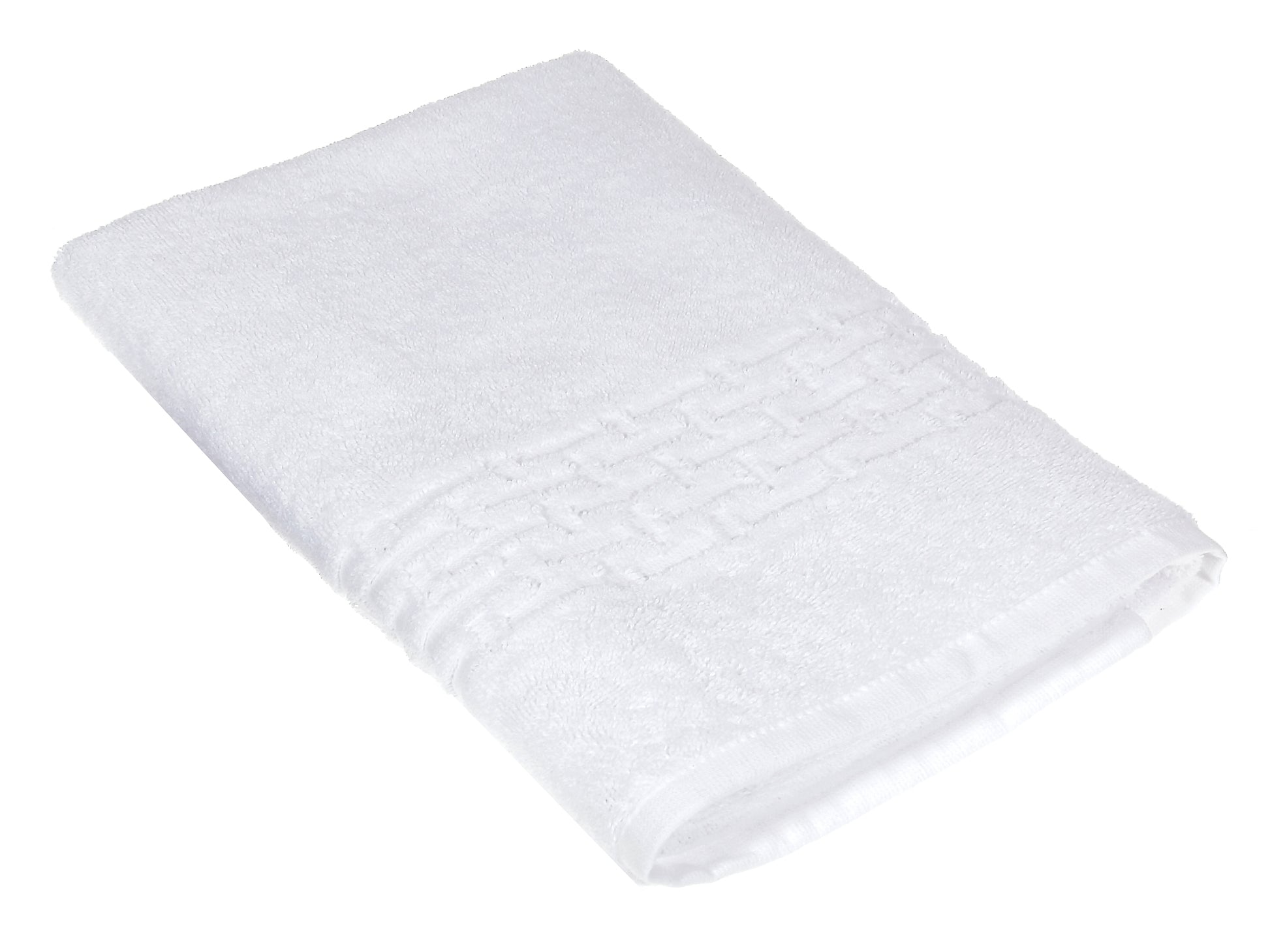 Basketweave Bath Towel (30 X 60) (White) - Set of 2