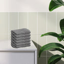 Charleston Wash Cloth 12" X 12" Light Grey - Set of 6