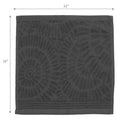 Charleston Wash Cloth 12" X 12" Light Grey - Set of 6