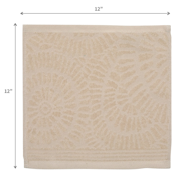 Charleston Wash Cloth 12" X 12" Sand - Set of 6