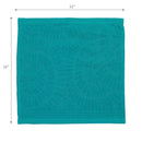 Charleston Wash Cloth 12" X 12" Teal - Set of 6