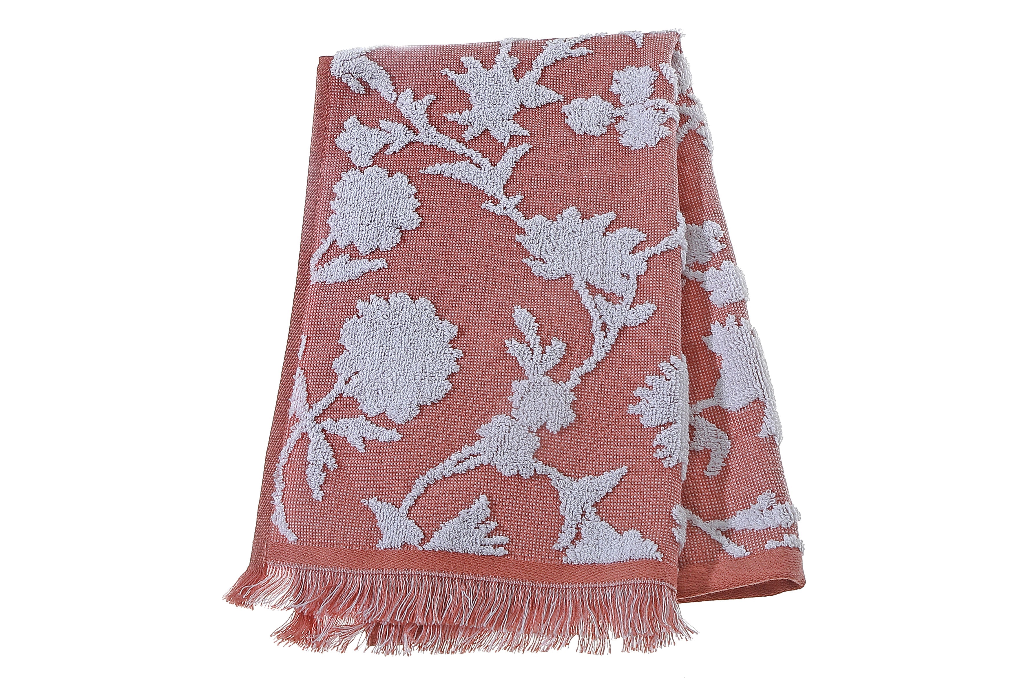 Cameron Hand Towel 16" X 27" Blush - Set Of 2, Blush Cotton Hand Towel, Soft And Absorbent, Set Of 2, Bathroom Towel