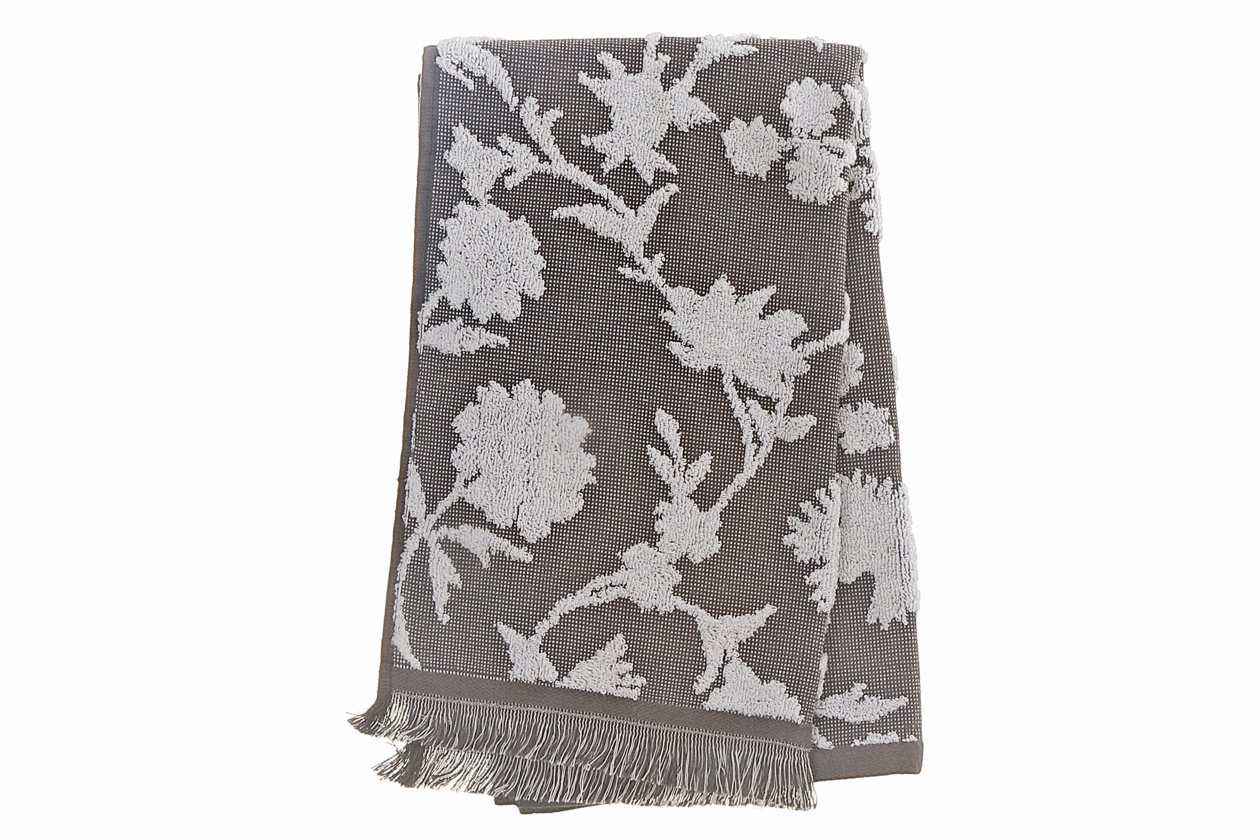 Cameron Hand Towel 16" X 27" Dark Grey - Set Of 2, Dark Grey Cotton Hand Towel, Soft And Plush, Bathroom Essential, Set Of 2