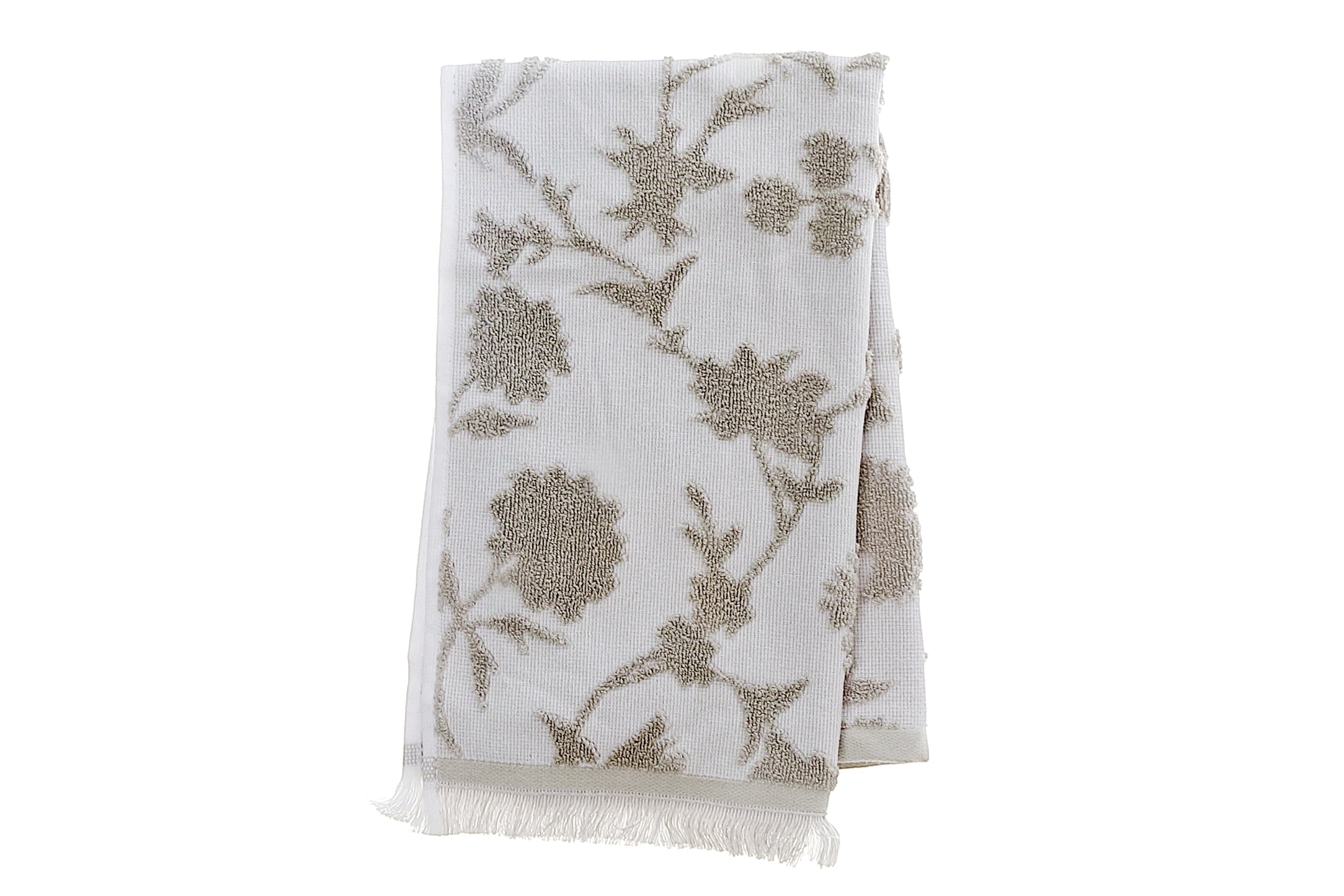 Cameron Hand Towel 16" X 27" Light Grey - Set Of 2, Light Grey Hand Towel, Soft Cotton Towel, Absorbent, Set Of 2