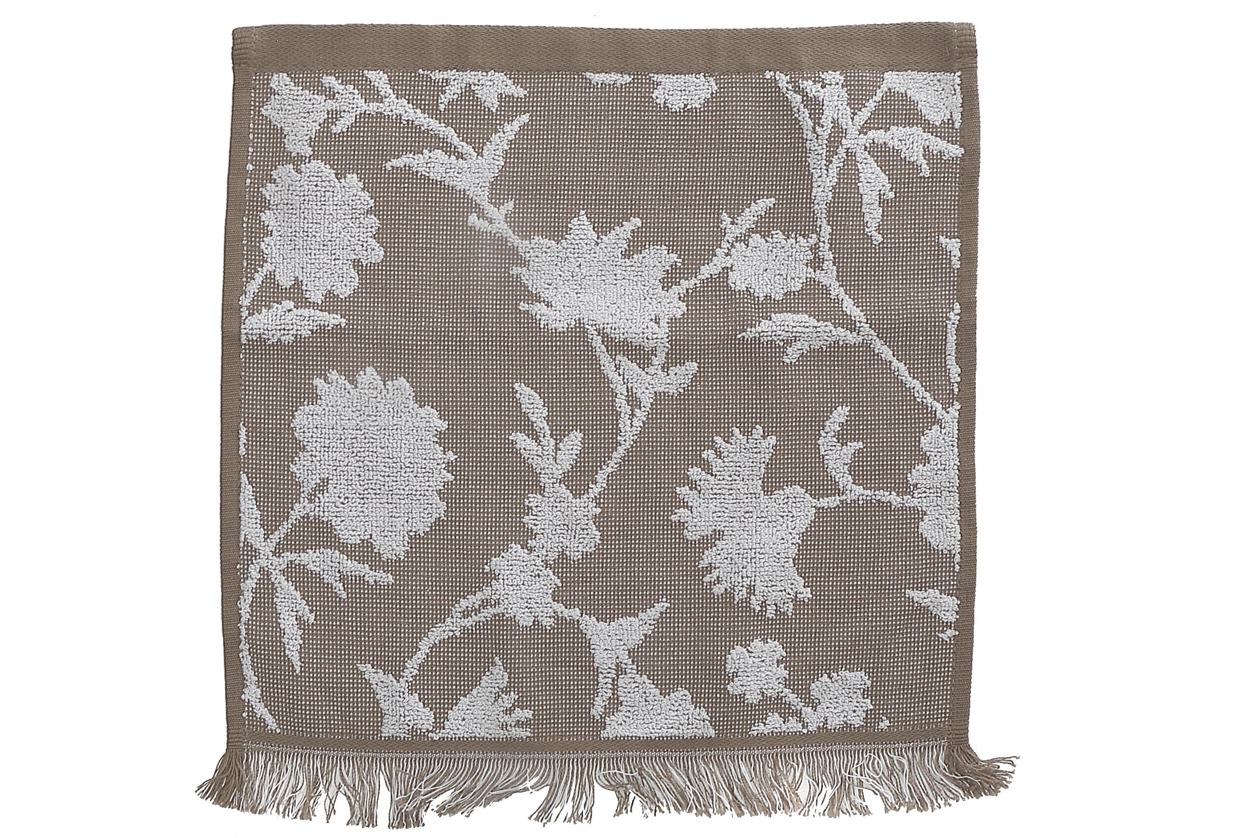 Cameron Wash Cloth 12" X 12" Taupe - Set Of 6, Taupe Cotton Wash Cloth, Absorbent And Soft, Bathroom Towel