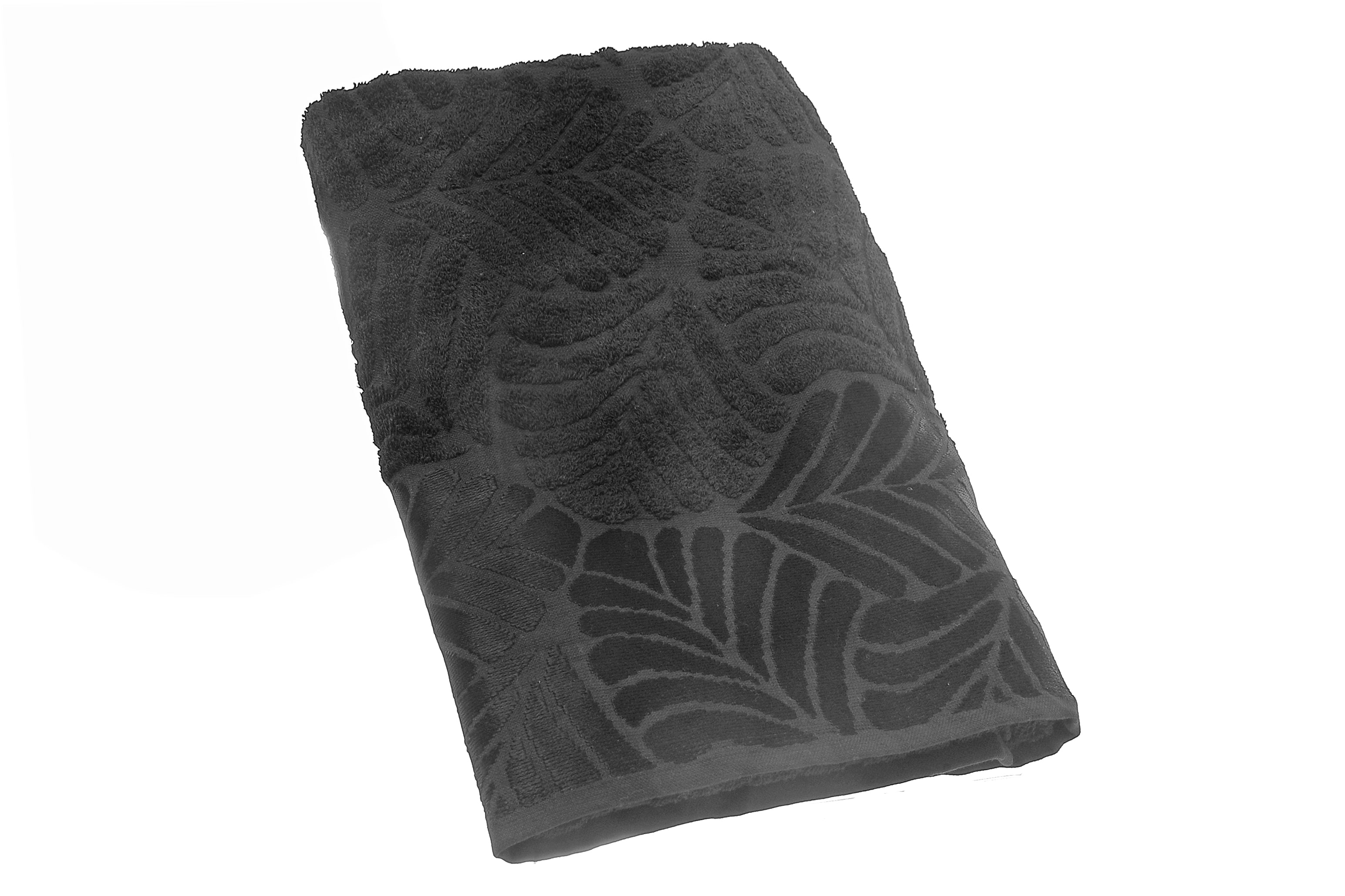 Baltic Bath Towel 27" X 50" Black, Black Cotton Bath Towel, Absorbent And Soft, Bathroom Essential
