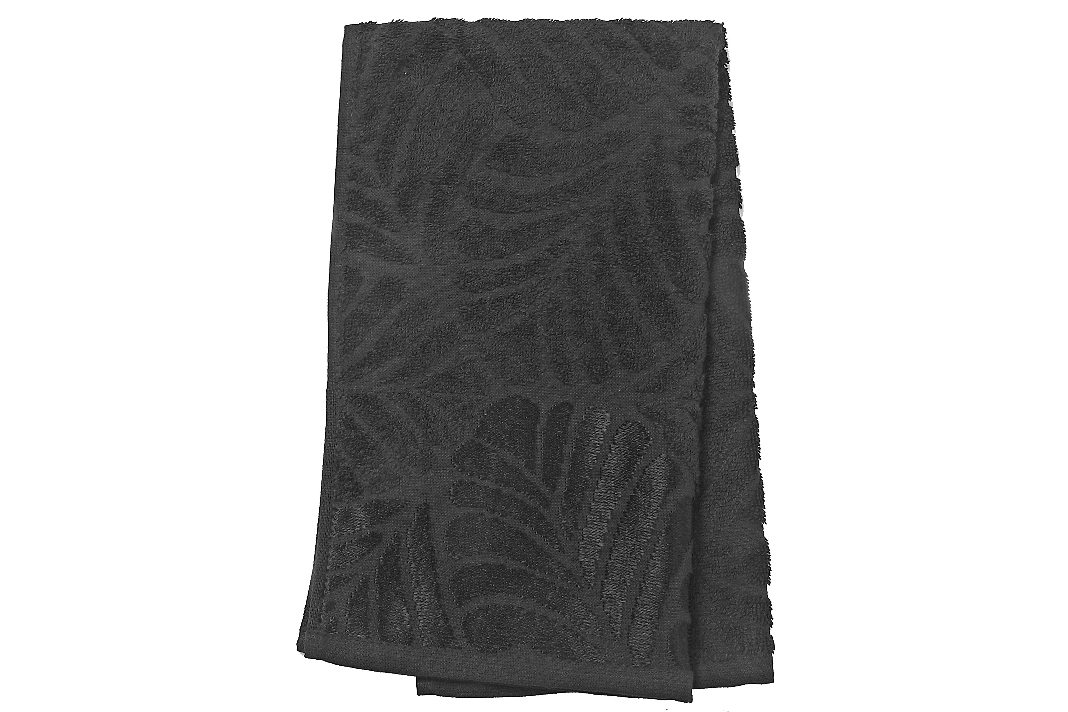 Baltic Hand Towel 16" X 27" Black - Set Of 2, Black Cotton Hand Towel, Soft And Durable, Bathroom Towel, Set Of 2