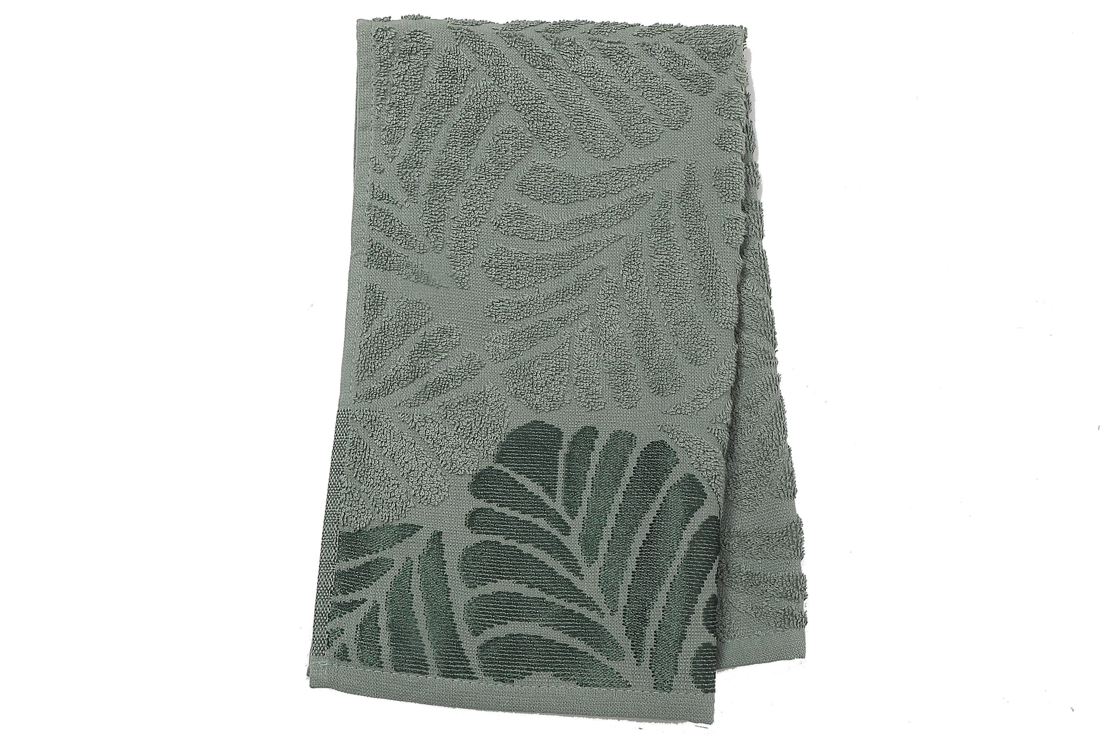 Baltic Hand Towel 16" X 27" Sage - Set Of 2, Sage Cotton Hand Towel, Plush And Soft, Bathroom Linen, Set Of 2