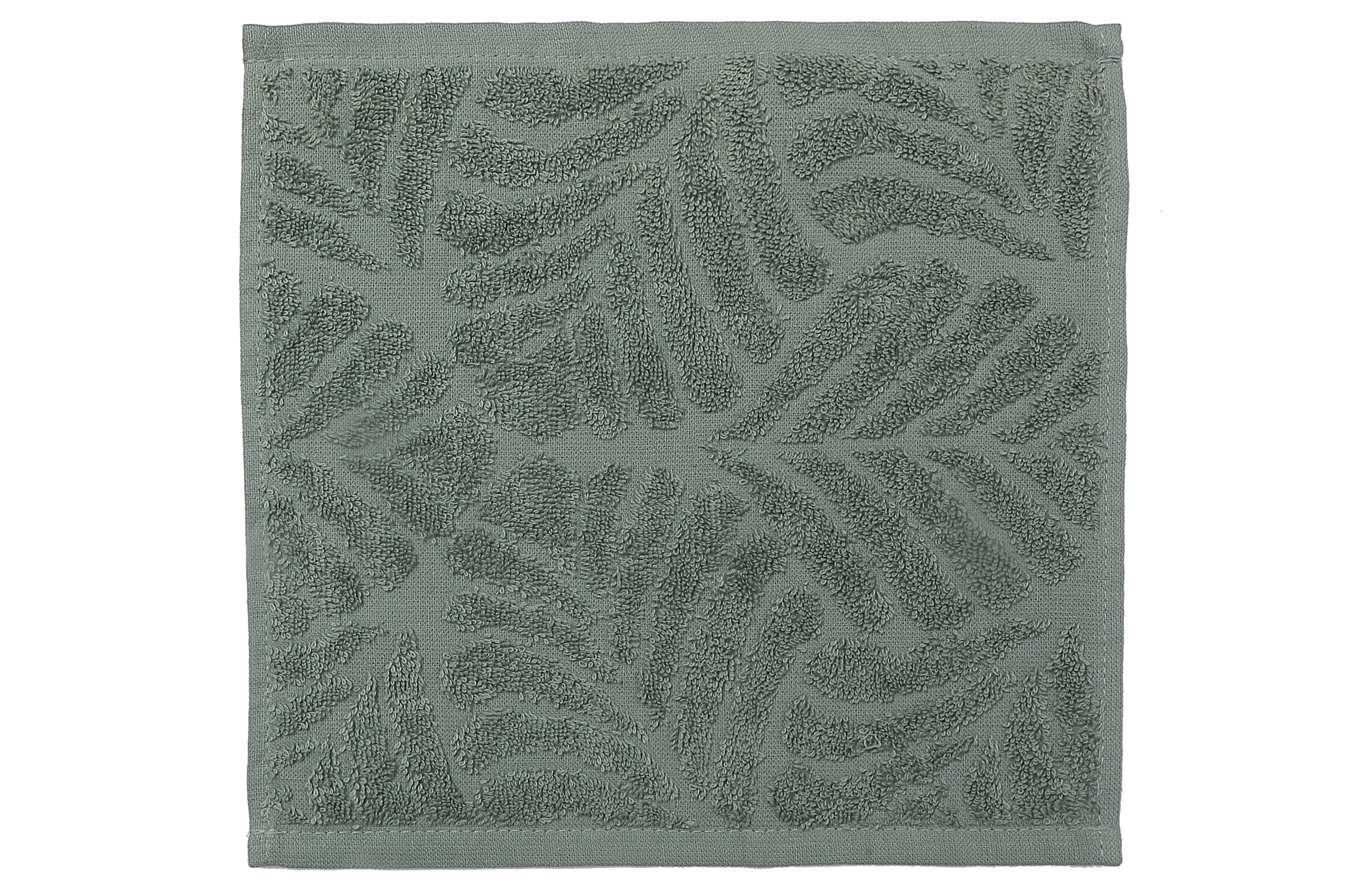 Baltic Wash Cloth 12" X 12" Sage - Set Of 6, Sage Cotton Wash Cloth, Soft And Durable, Bathroom Linen