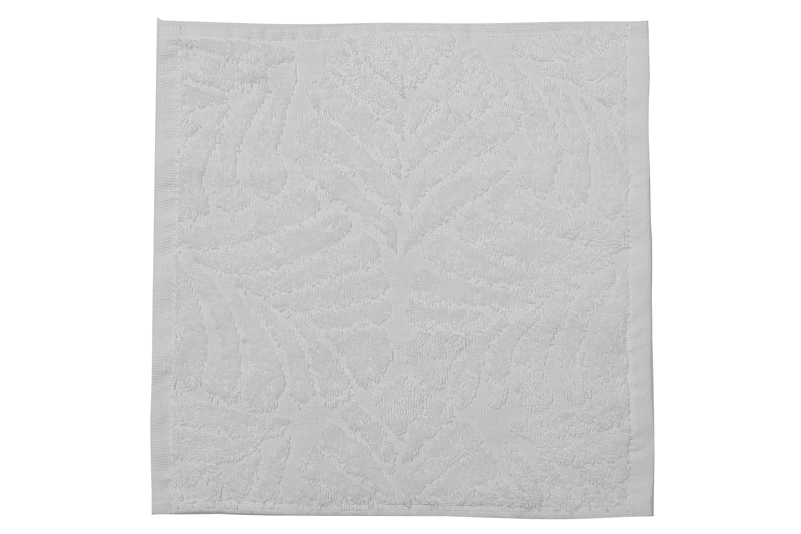 Baltic Wash Cloth 12" X 12" White - Set Of 6, White Cotton Wash Cloth, Soft And Absorbent, Bathroom Essential