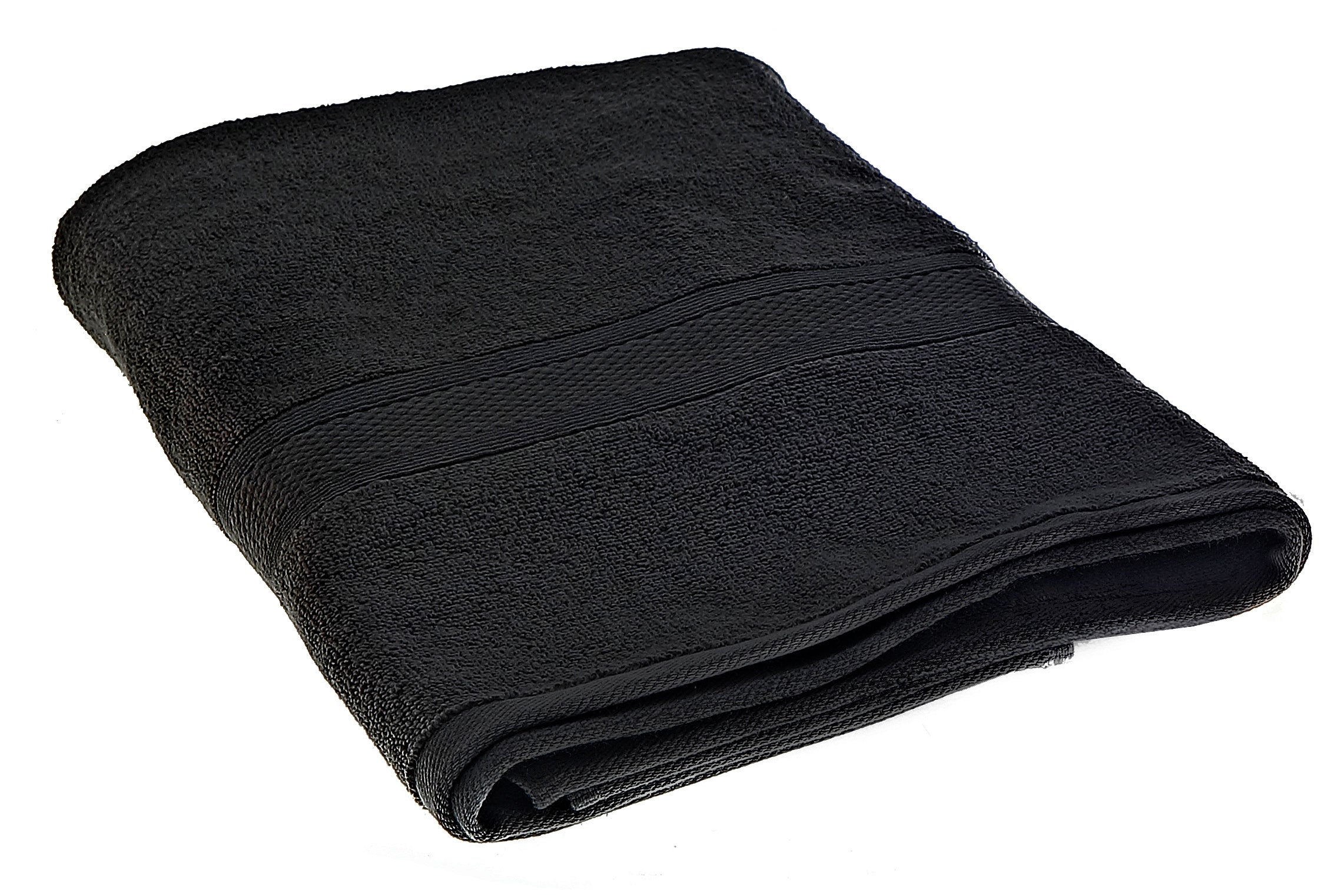 Nova Bath Sheet 30" X 60" Black, Black Cotton Bath Sheet, Oversized Bath Towel, Luxury Bathroom Linen