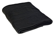 Nova Bath Towel 27" X 50" Black, Black Cotton Bath Towel, Soft Plush Towel, Bathroom Essential
